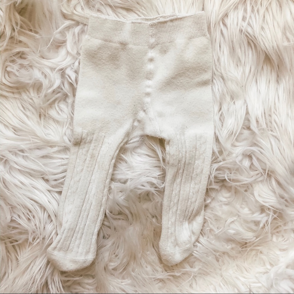 Ivory color knitted stockings
